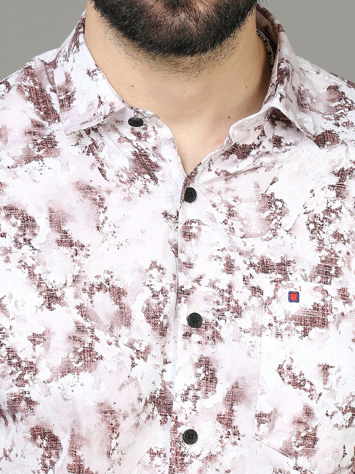 Men's Purple Slim Fit Printed Full Sleeves Casual Shirts