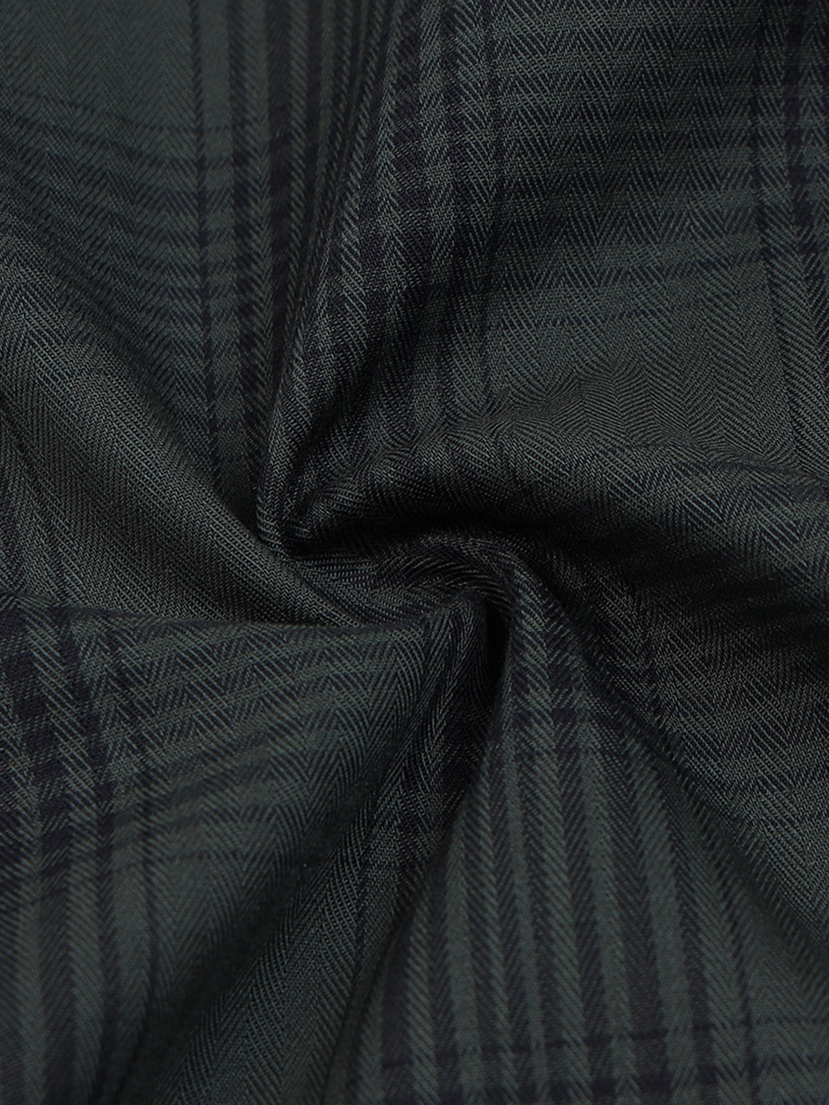 Men Green Tartan Checked Slim Fit Casual Shirt