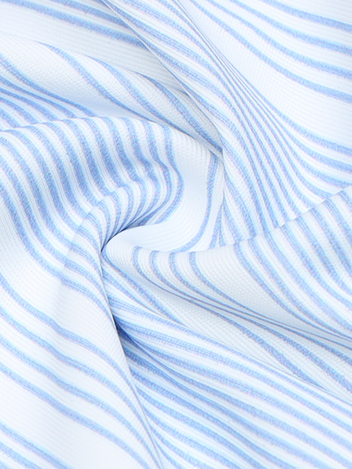 Men Blue Striped Cotton Lycra Slim Fit Casual Shirt