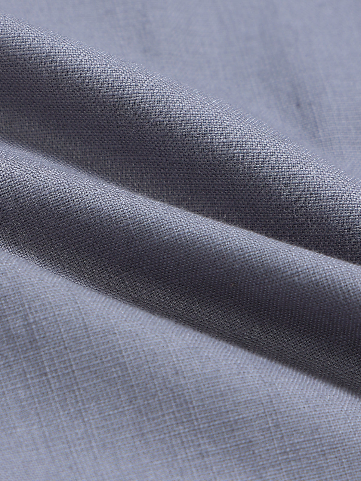 Men's Grey Drift Fit Solid Design Linen Trousers