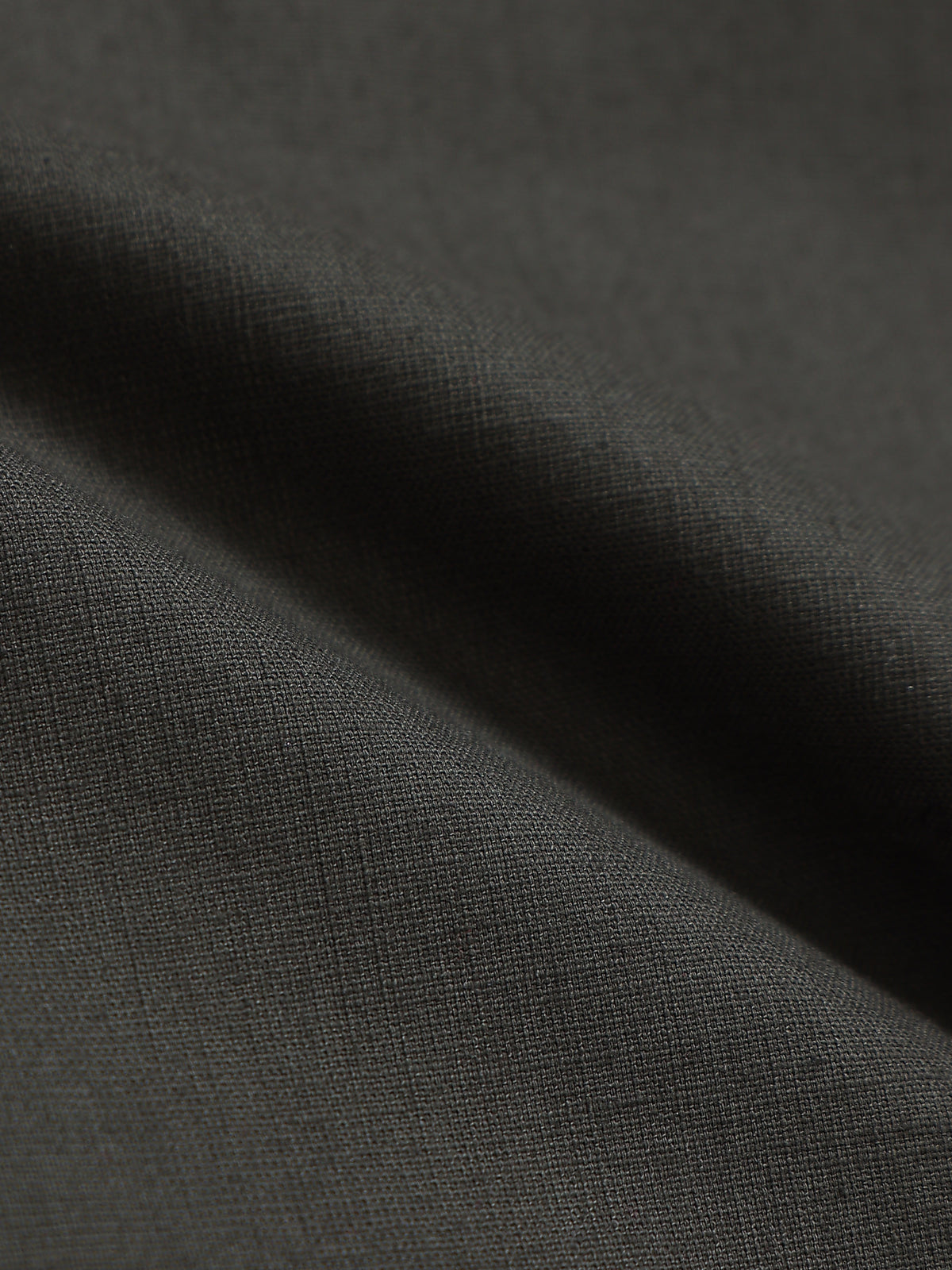 Men's Olive Drift Fit Solid Design Linen Trousers