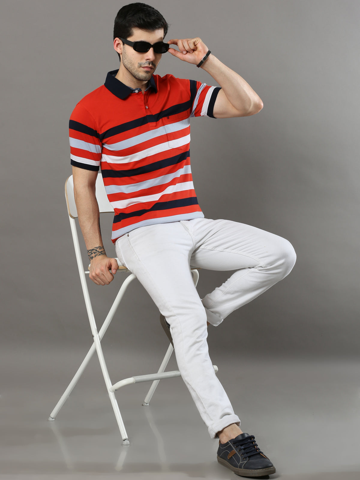 Shop Multicolor Mens Polo T-shirt Online.