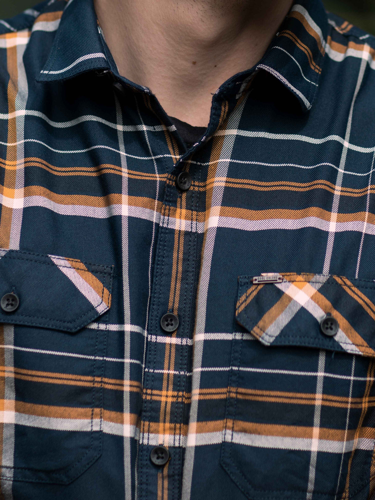 Men's Navy Slim Fit Checks Full Sleeves Casual Shirts With Inside Attached T-shirt