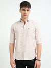 Pink Solid Regular Fit Casual Shirts