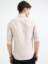 Pink Solid Regular Fit Casual Shirts
