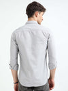 Grey Solid Regular Fit Casual Shirts