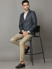 Shop Fuscous Grey Checks Blazer Online.