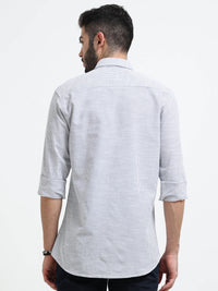 Navy Stripes Slim Fit Cotton Casual Shirts