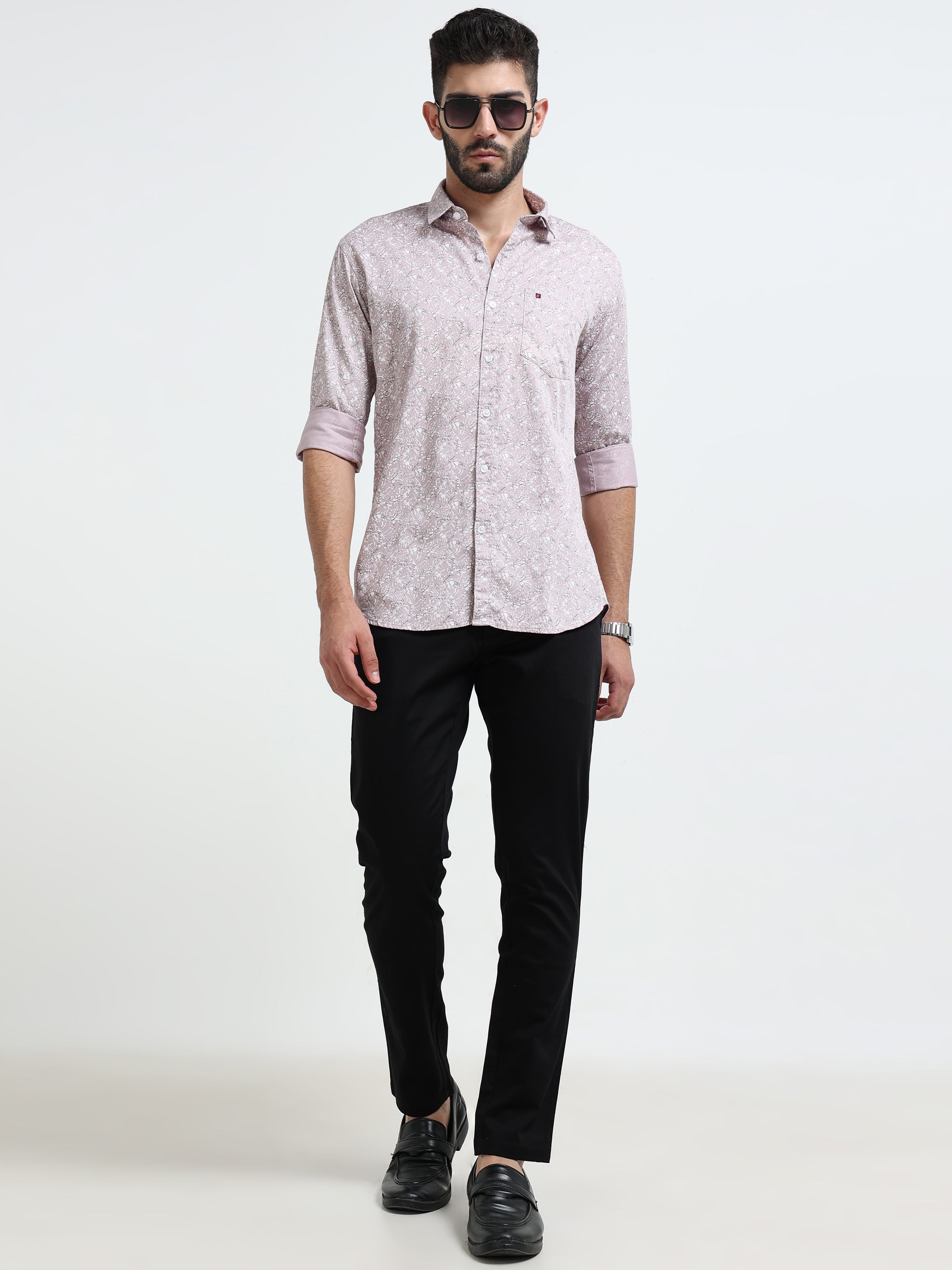 Men Black Solid Satin With Lycra Ankle fit Casual Trousers
