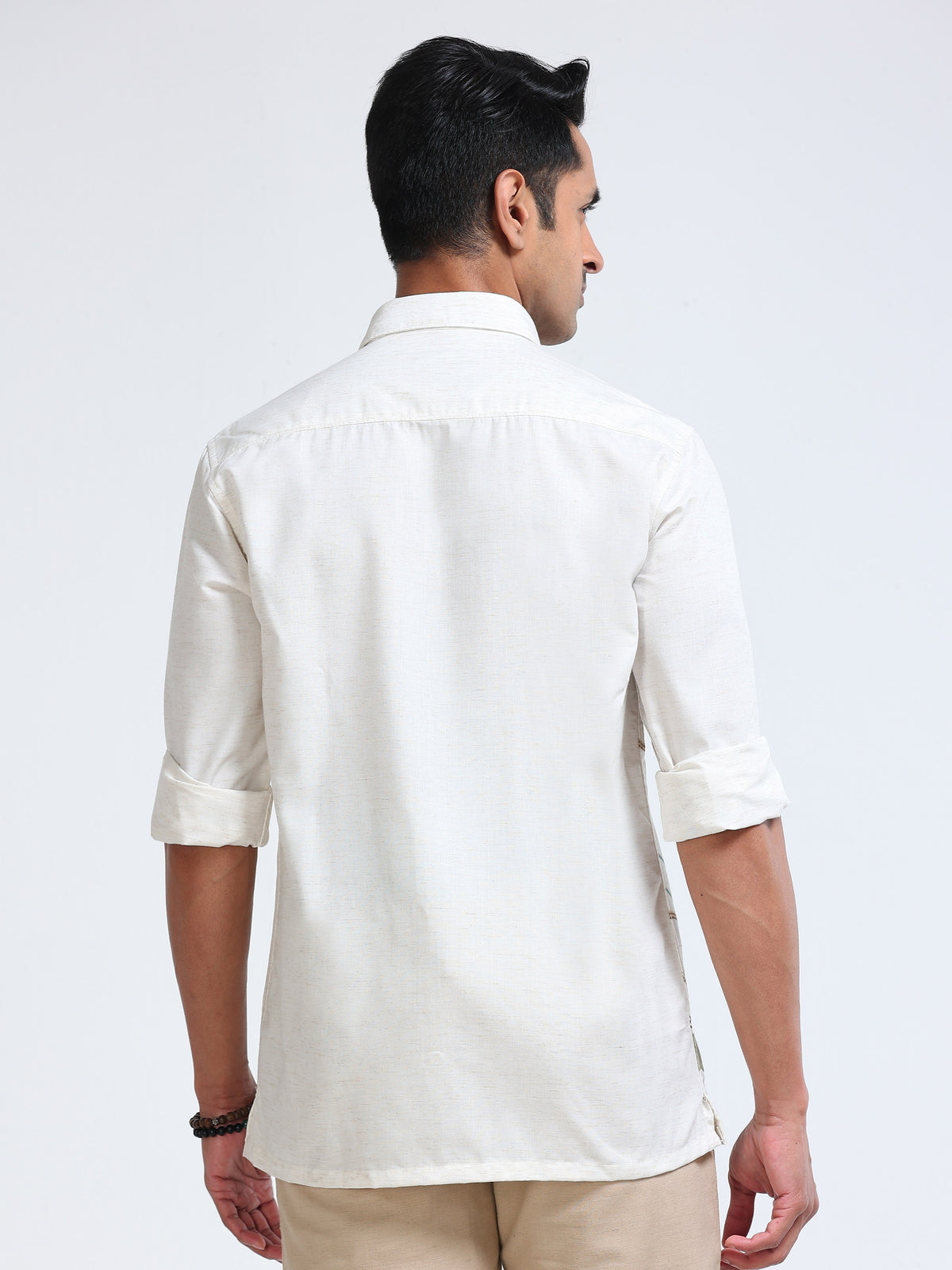 Cool Colors Men's Light Grey Floral Printed Casual Shirt