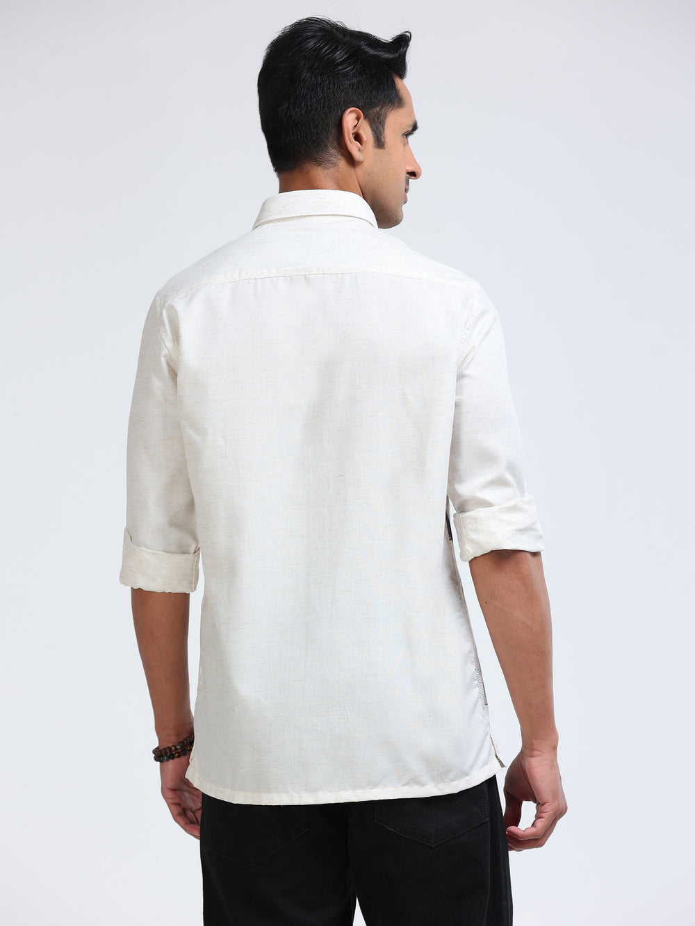 Cool Colors Men's Light Beige Floral Abstract Printed Casual Shirt