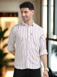 Men Purple Full Sleeve knitted Dobby Casual Shirt