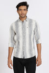 Men Navy Stripes Full Sleeve Slim Fit Casual Shirts
