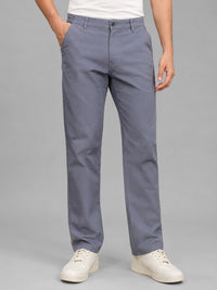 Men's Grey Drift Fit Linen Trousers | Solid Design | Relaxed Silhouette | Smart-Casual & Everyday Wear