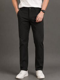 Men's Olive Drift Fit Linen Trousers | Cotton-Linen Blend | Relaxed Silhouette | Smart-Casual Wear