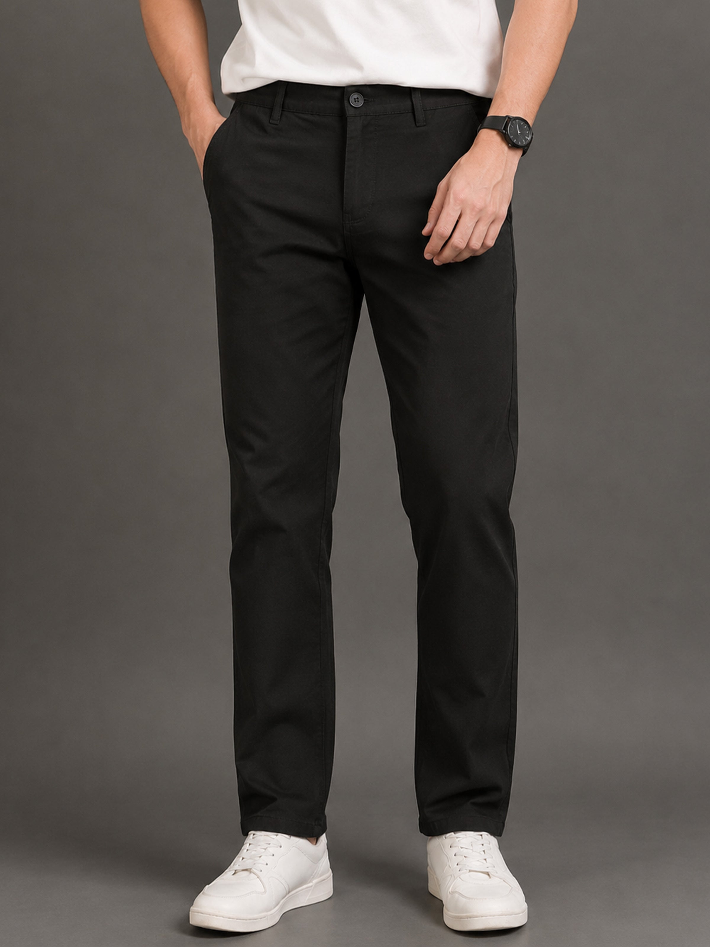 Men's Olive Drift Fit Linen Trousers | Cotton-Linen Blend | Relaxed Silhouette | Smart-Casual Wear