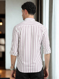 Men Purple Full Sleeve knitted Dobby Casual Shirt
