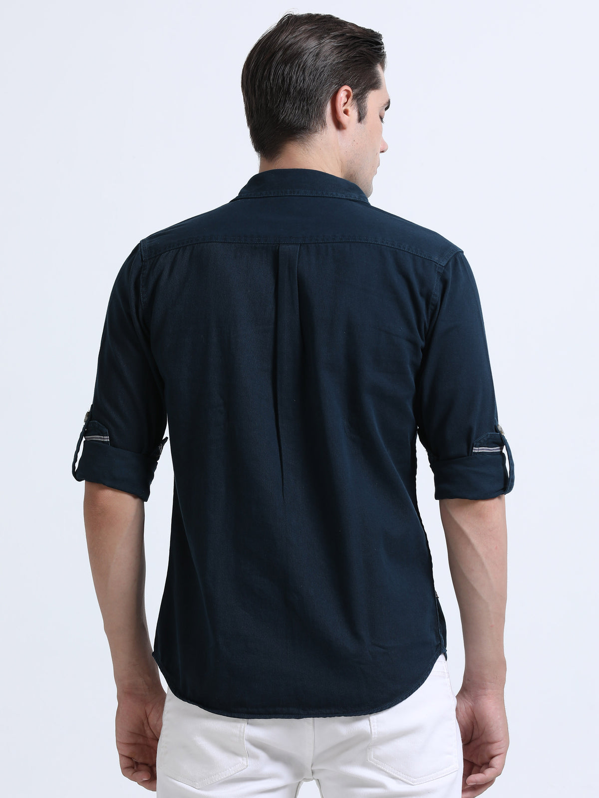 Shop Men's Blue RFD Denim Slim Fit Full Sleeve Casual Shirt Online.