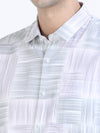 Men's Green Slim Fit Twill Printed Full Sleeve Casual Shirt