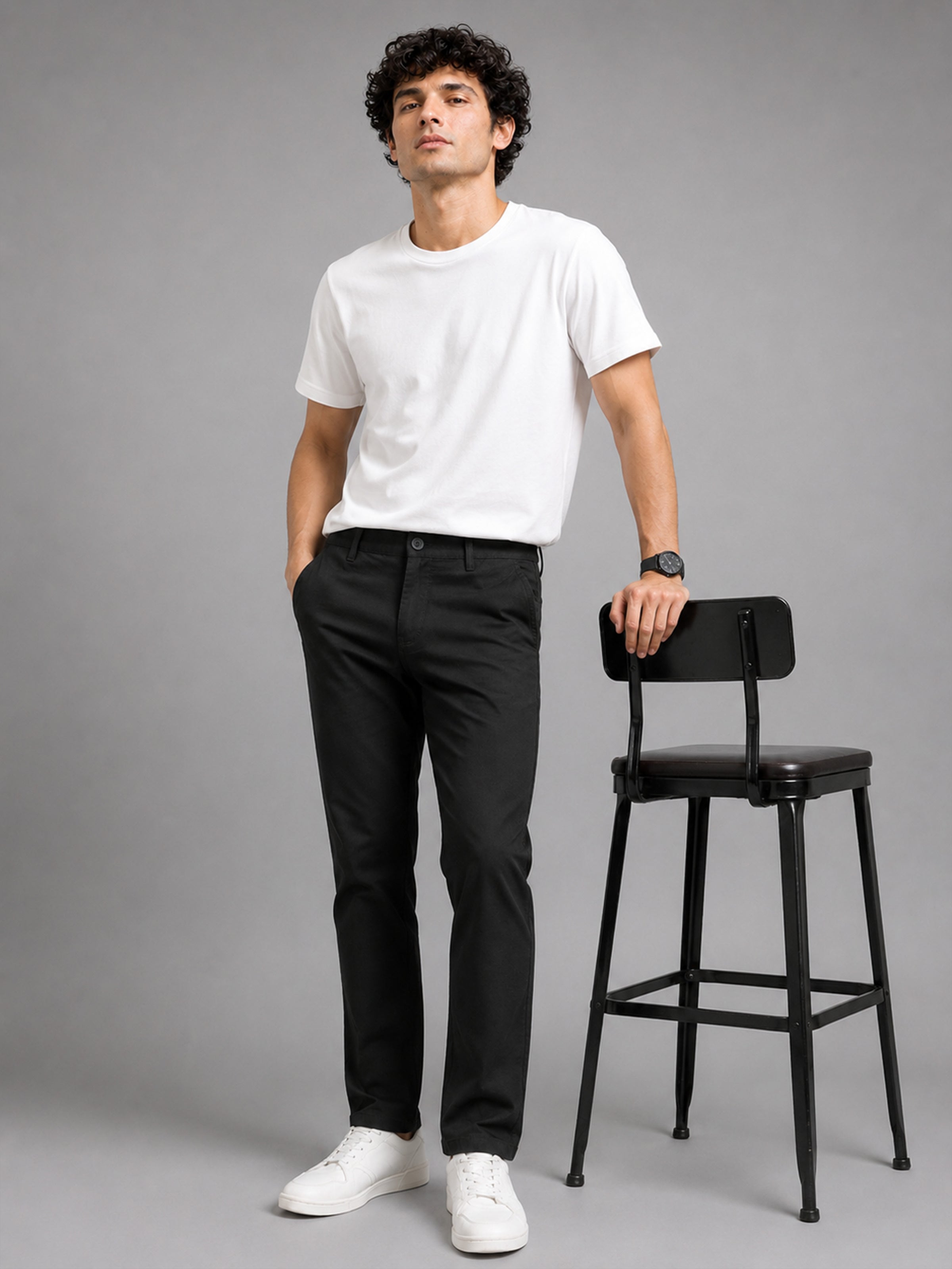 Men's Olive Drift Fit Linen Trousers | Cotton-Linen Blend | Relaxed Silhouette | Smart-Casual Wear