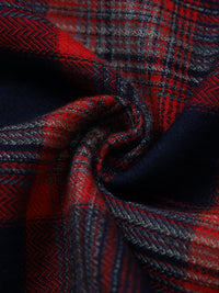 Men Red Slim Fit Check Full Sleeve Casual Shirt