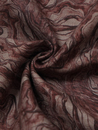 Men Maroon Slim Fit Printed Full Sleeve Casual Shirt