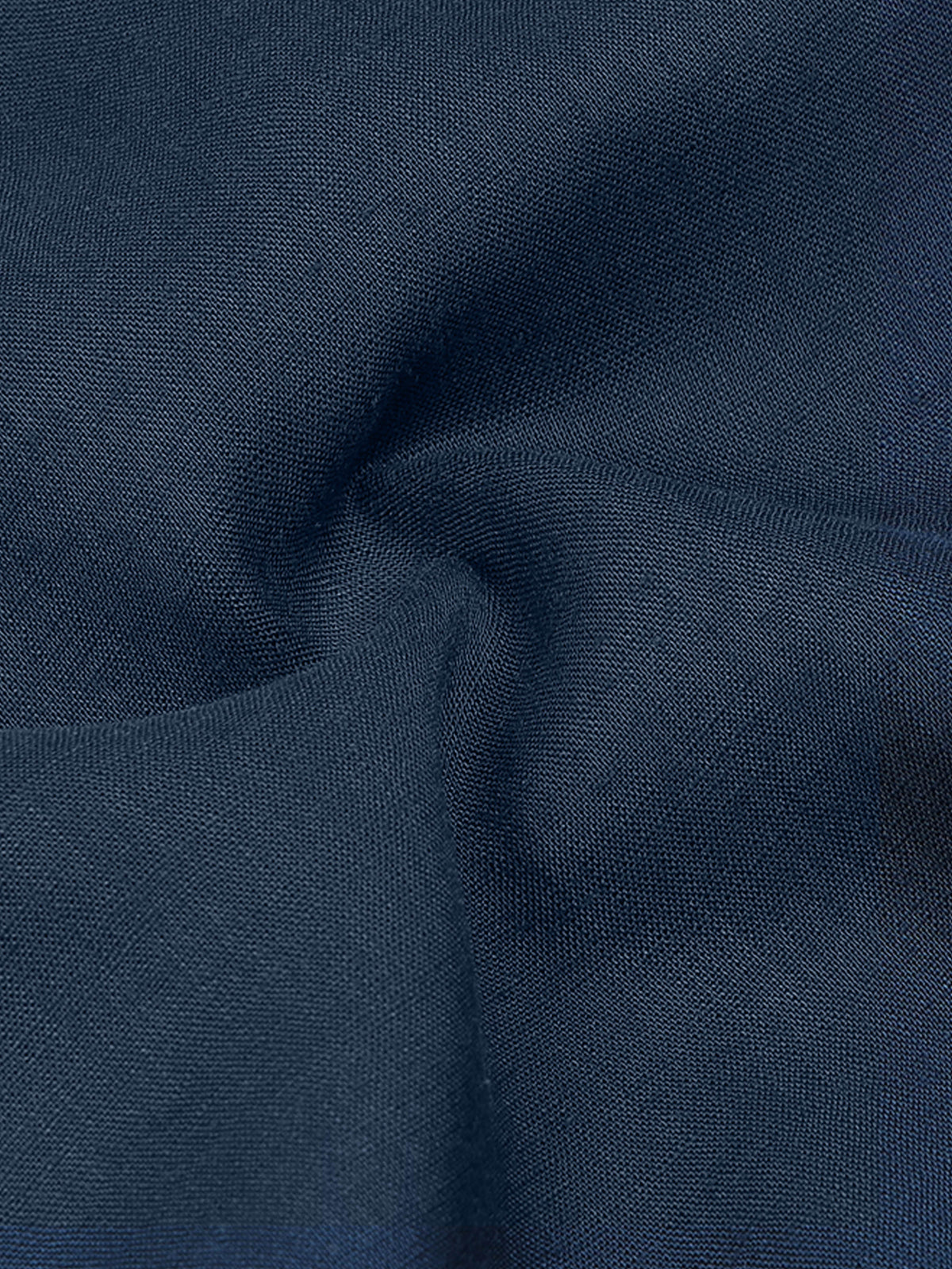 Men's Navy Linen Textured Slim Fit Solid Casual Shirt