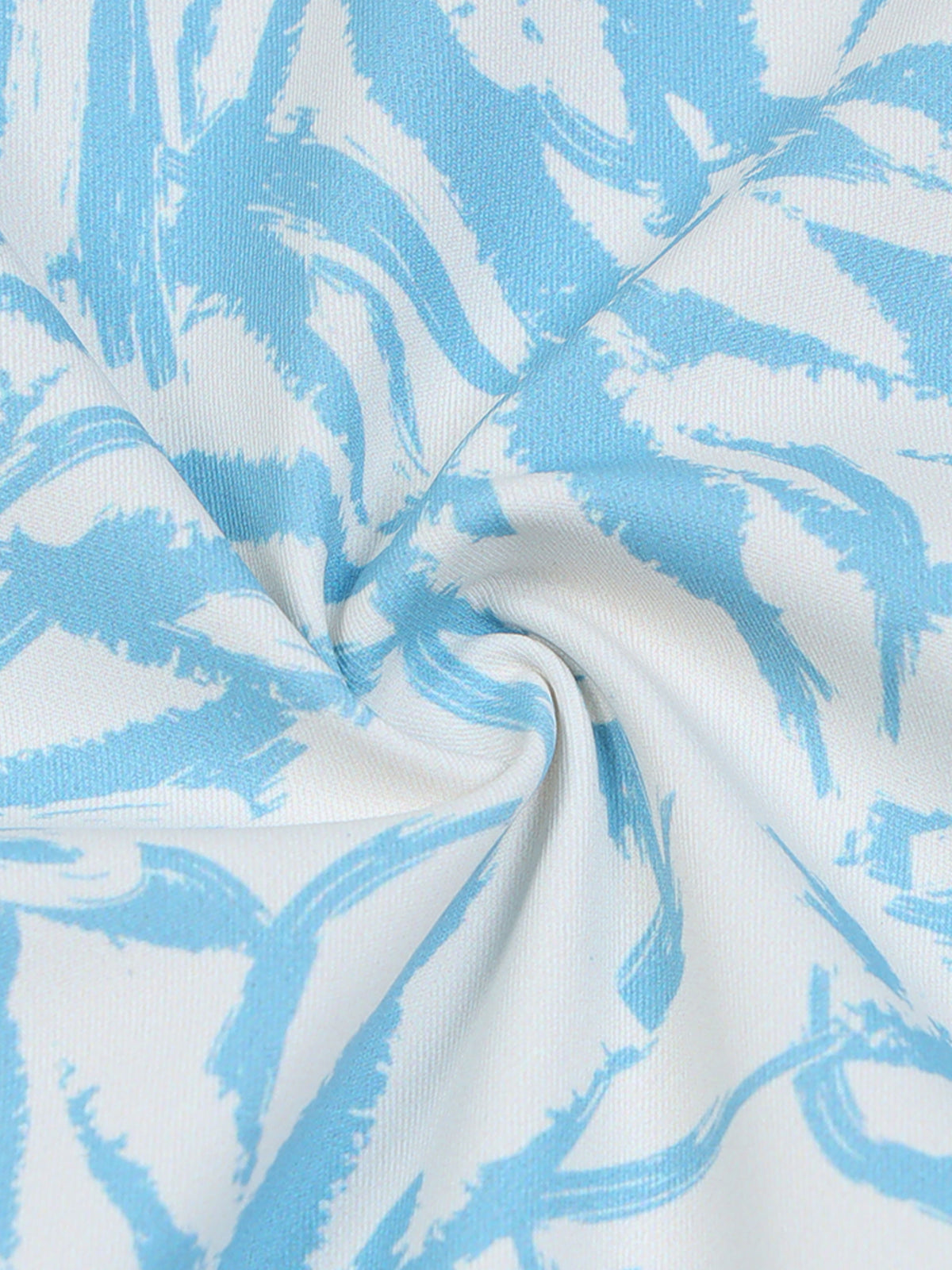 Men Blue Slim Fit Cotton Lycra Brushstroke Printed Casual Shirt