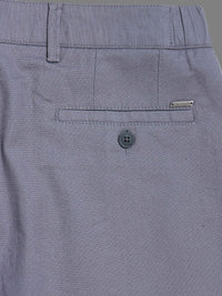 Men's Grey Drift Fit Linen Trousers | Solid Design | Relaxed Silhouette | Smart-Casual & Everyday Wear