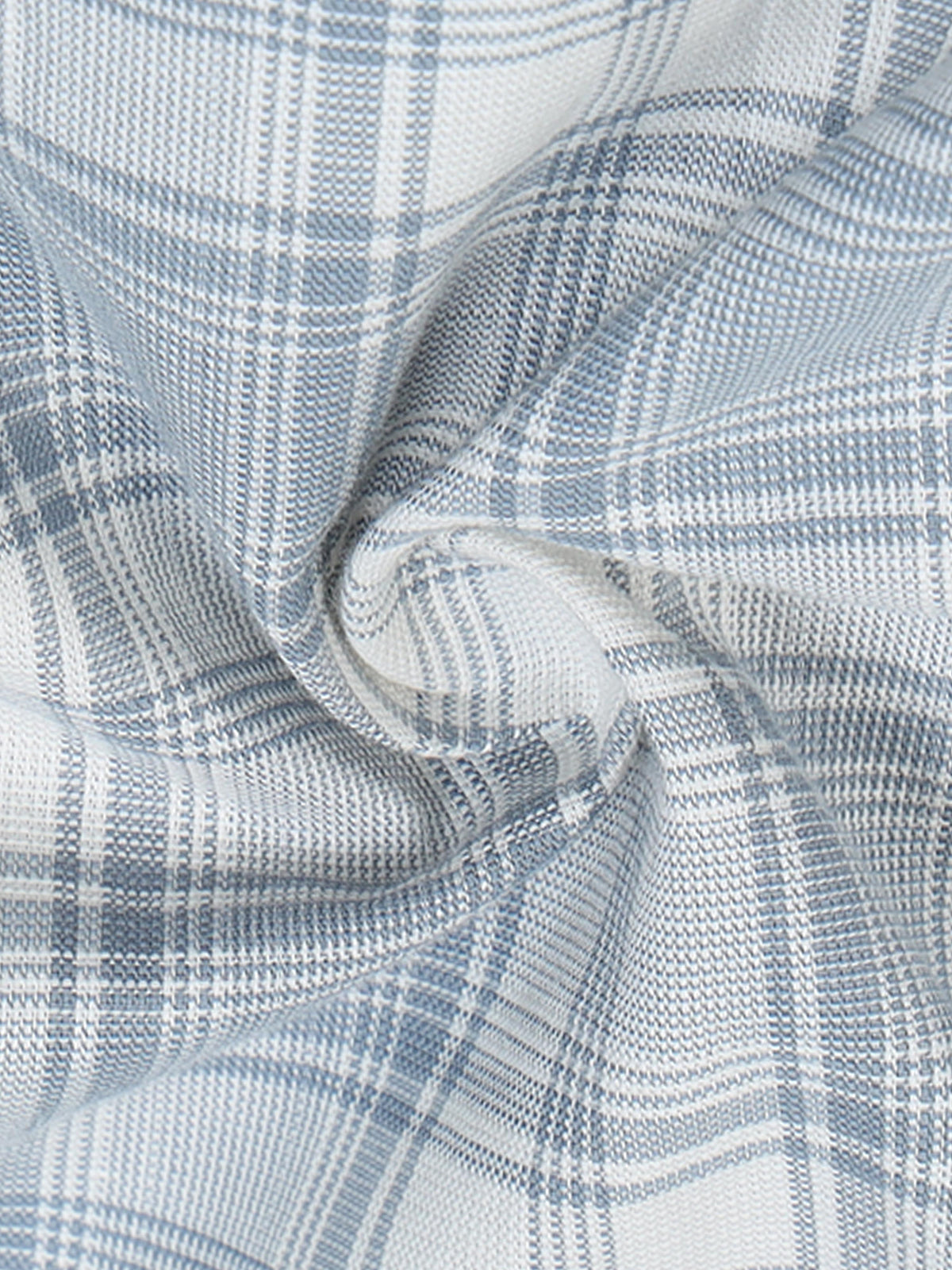Men’s Grey Windowpane Checked Slim Fit Casual Shirt
