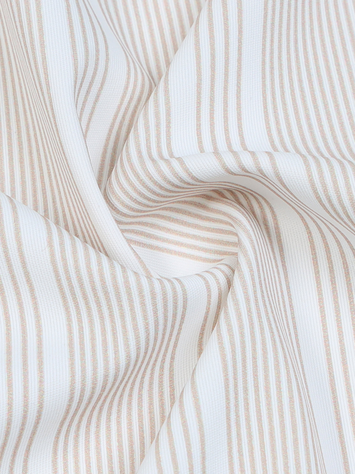Men Beige Striped Cotton Lycra Slim Fit Casual Shirt