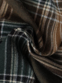 Men Green Slim Fit Plaid Check Full Sleeve Casual Shirt