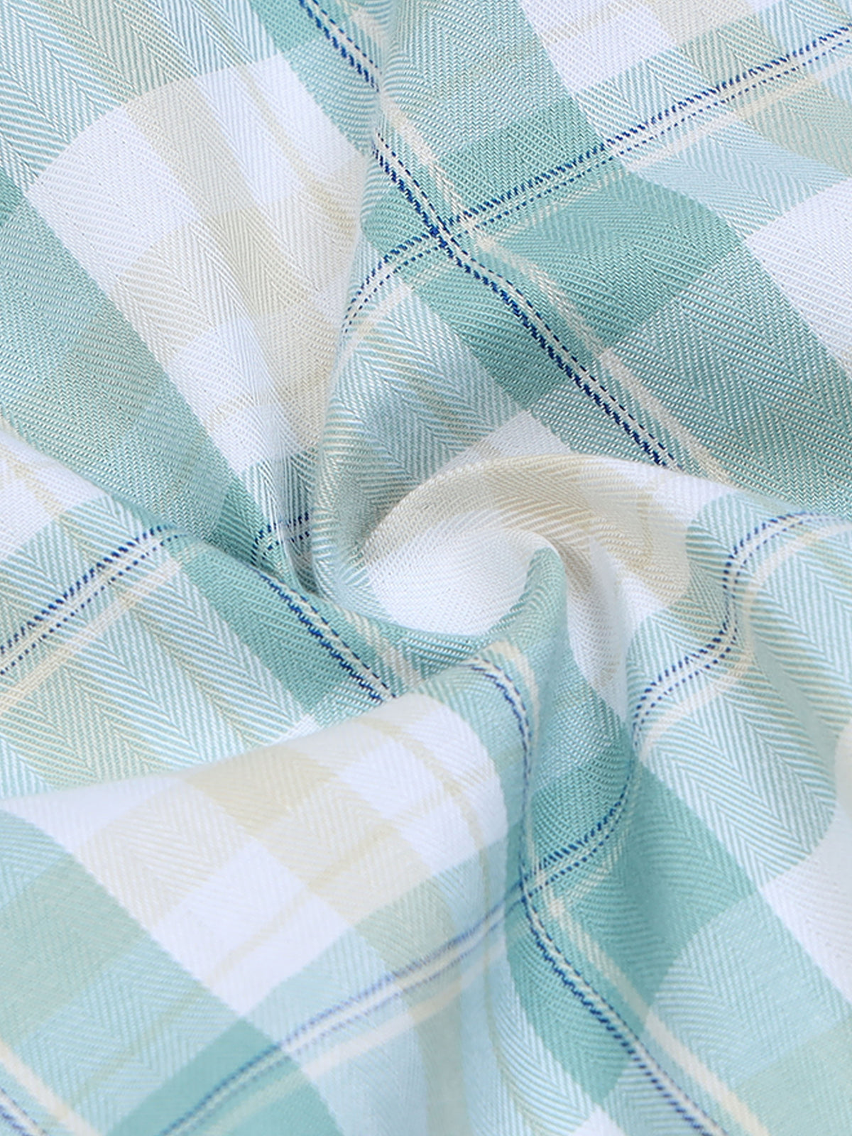 Men Green Slim Fit Tartan checkered Casual Shirt