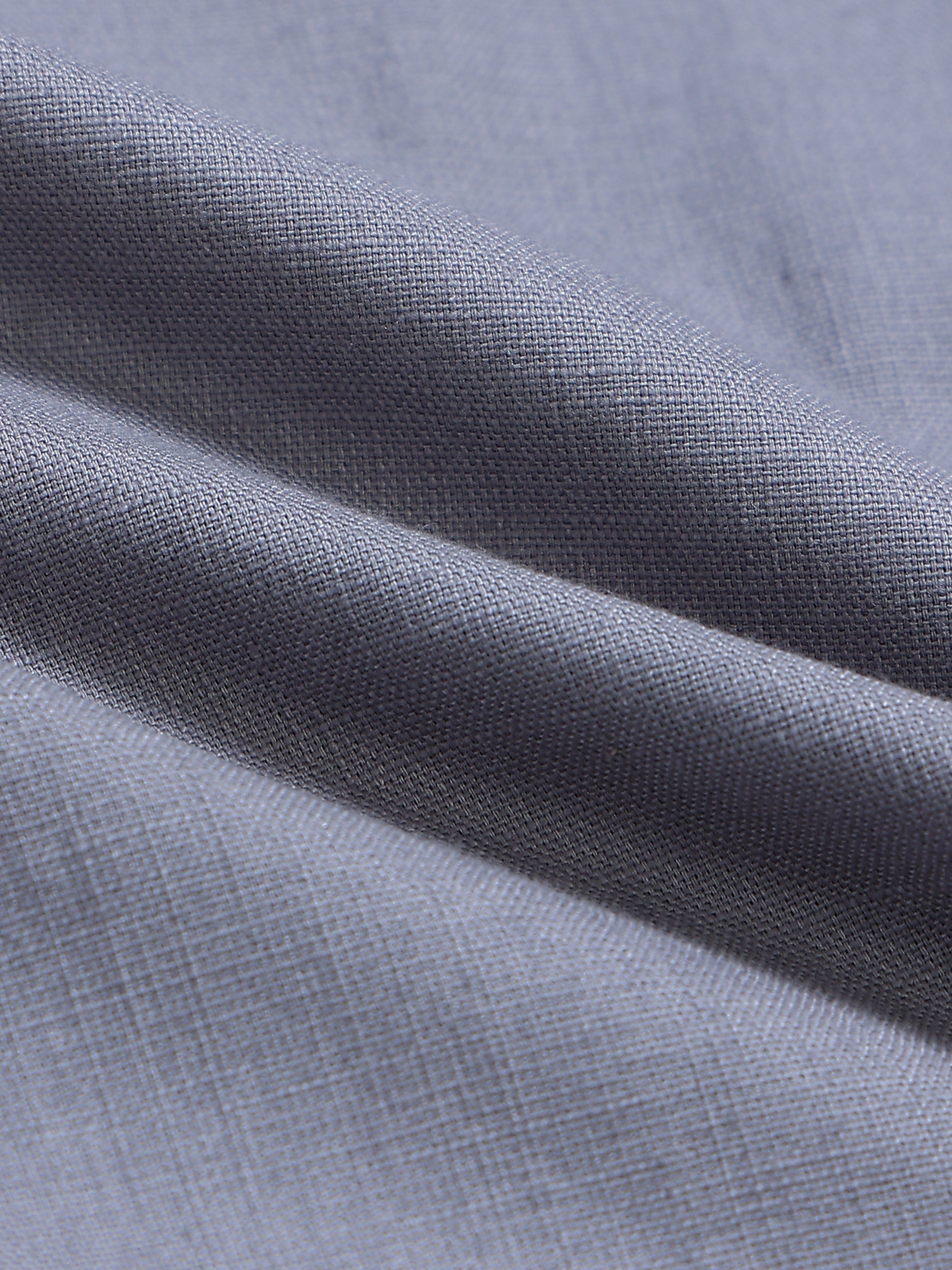 Men's Grey Drift Fit Linen Trousers | Solid Design | Relaxed Silhouette | Smart-Casual & Everyday Wear