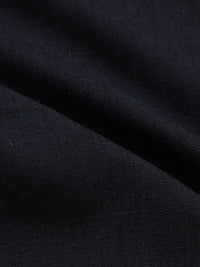 Men's Black Drift Fit Linen Trousers | Solid Design | Contemporary Fit | Smart-Casual & Office Wear