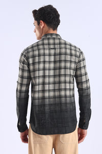 Black Checks Slim Fit Full Sleeve Shirt
