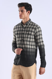 Black Checks Slim Fit Full Sleeve Shirt