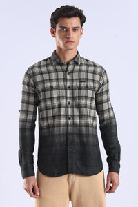 Black Checks Slim Fit Full Sleeve Shirt