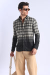 Black Checks Slim Fit Full Sleeve Shirt