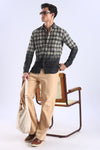 Black Checks Slim Fit Full Sleeve Shirt