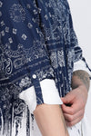 Navy Floral Print Slim Fit Full Sleeve Casual Shirt