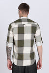 Black Tartan Checks Slim Fit Full Sleeve Shirt