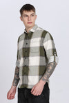 Black Tartan Checks Slim Fit Full Sleeve Shirt