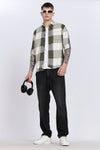 Black Tartan Checks Slim Fit Full Sleeve Shirt