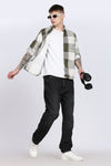 Black Tartan Checks Slim Fit Full Sleeve Shirt