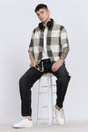 Black Tartan Checks Slim Fit Full Sleeve Shirt