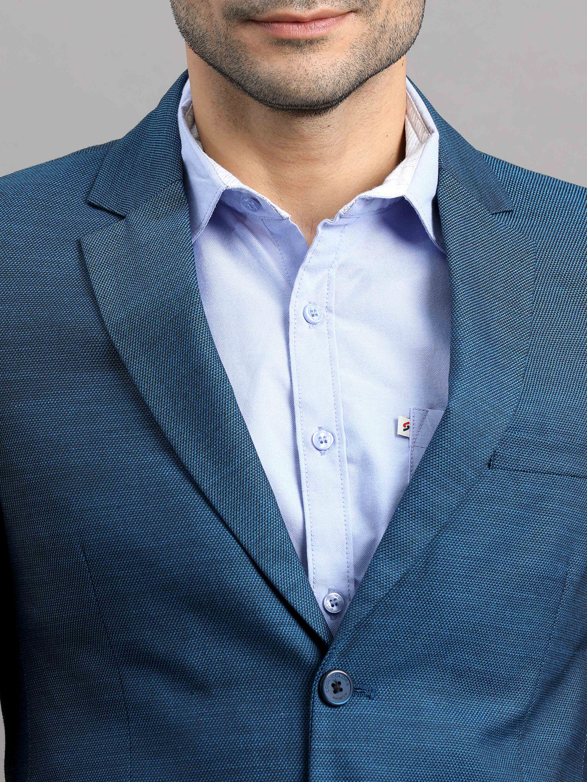 Shop Men's Blue Cotton Blend Slim Fit Casual Blazer Online.