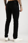Men Black Solid Ankle Fit Stretchable Denim Jeans