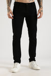 Men Black Solid Ankle Fit Stretchable Denim Jeans