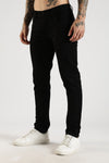 Men Black Solid Ankle Fit Stretchable Denim Jeans